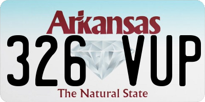 AR license plate 326VUP