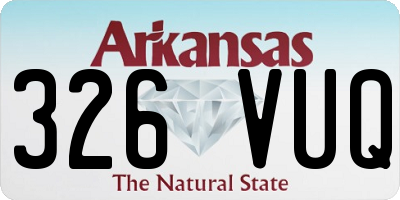 AR license plate 326VUQ