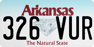 AR license plate 326VUR