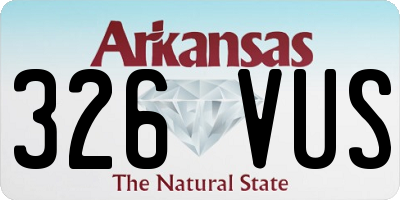 AR license plate 326VUS