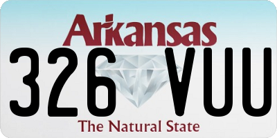 AR license plate 326VUU