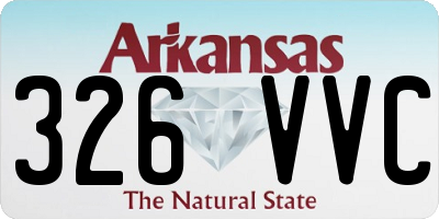 AR license plate 326VVC
