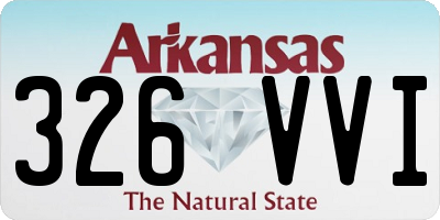 AR license plate 326VVI
