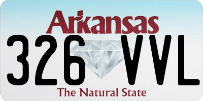 AR license plate 326VVL