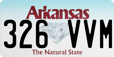 AR license plate 326VVM