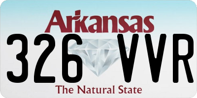 AR license plate 326VVR
