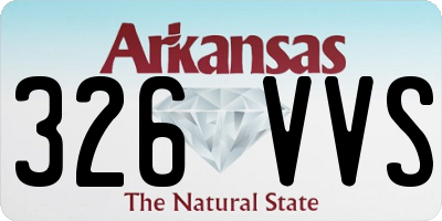 AR license plate 326VVS