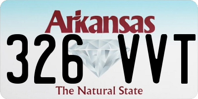 AR license plate 326VVT