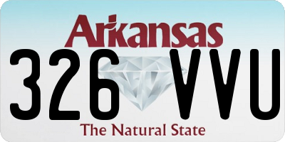 AR license plate 326VVU