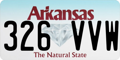 AR license plate 326VVW
