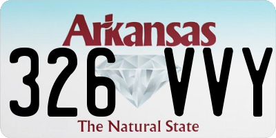AR license plate 326VVY