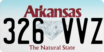 AR license plate 326VVZ