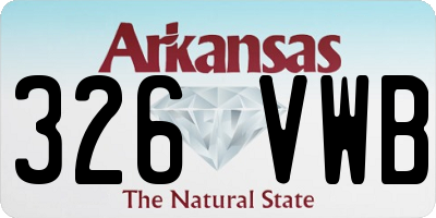 AR license plate 326VWB