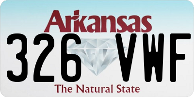 AR license plate 326VWF
