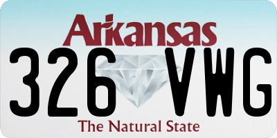 AR license plate 326VWG