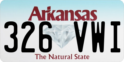 AR license plate 326VWI