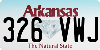 AR license plate 326VWJ