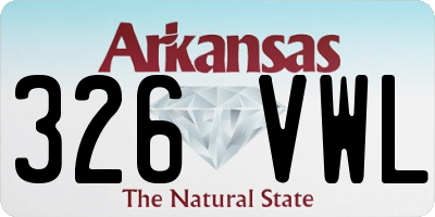 AR license plate 326VWL