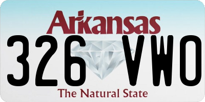 AR license plate 326VWO