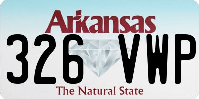 AR license plate 326VWP