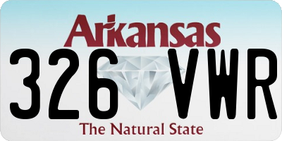 AR license plate 326VWR