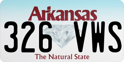 AR license plate 326VWS