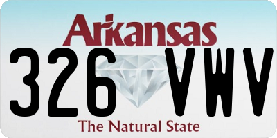AR license plate 326VWV