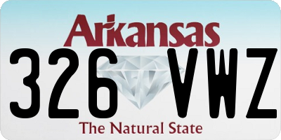 AR license plate 326VWZ