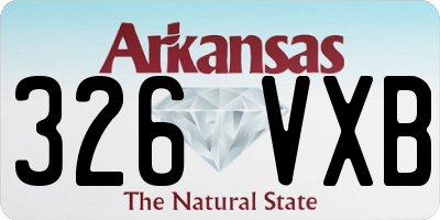 AR license plate 326VXB