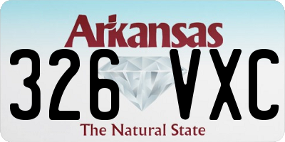 AR license plate 326VXC