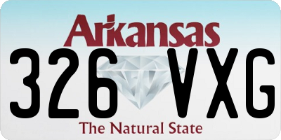 AR license plate 326VXG