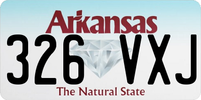 AR license plate 326VXJ