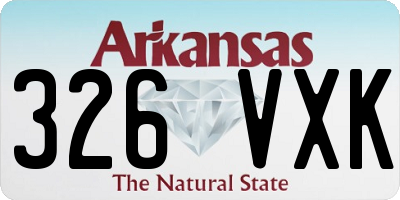 AR license plate 326VXK