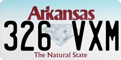 AR license plate 326VXM