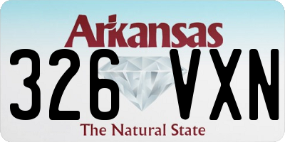 AR license plate 326VXN