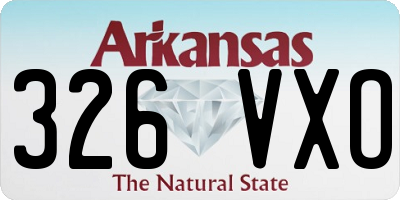 AR license plate 326VXO