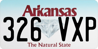 AR license plate 326VXP