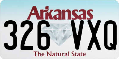 AR license plate 326VXQ