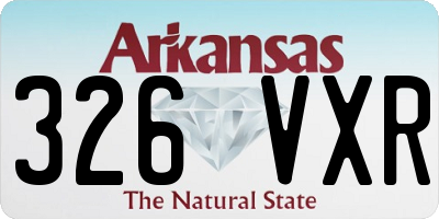 AR license plate 326VXR