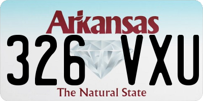 AR license plate 326VXU