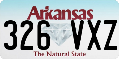 AR license plate 326VXZ
