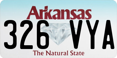 AR license plate 326VYA