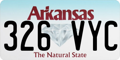 AR license plate 326VYC