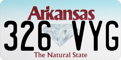 AR license plate 326VYG