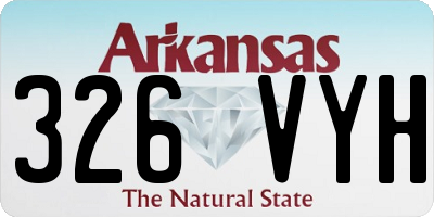 AR license plate 326VYH