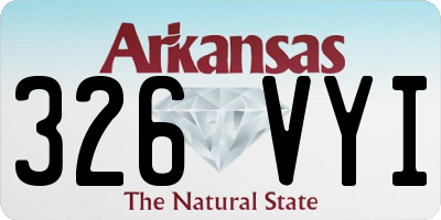 AR license plate 326VYI