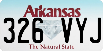AR license plate 326VYJ