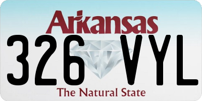 AR license plate 326VYL