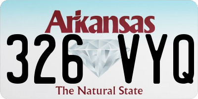 AR license plate 326VYQ