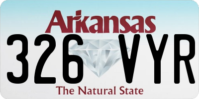 AR license plate 326VYR